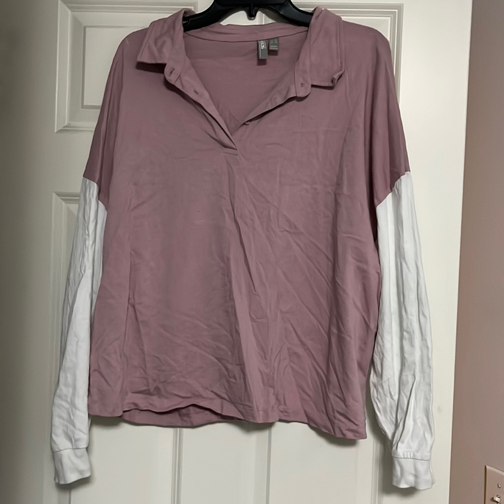 Pink and white long sleeve tshirt-never worn